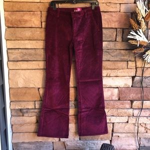 Roxy | Pants u0026 Jumpsuits | Roxy Deep Maroon Red Corduroy Pants Like New Sz  7 | Poshmark